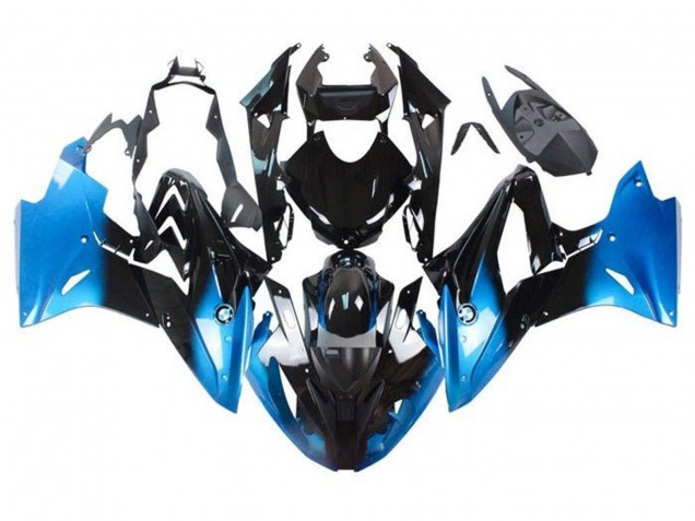 Carenagens Moto BMW S1000RR 2017-2018 - Azul Preto Brilhante Murchar