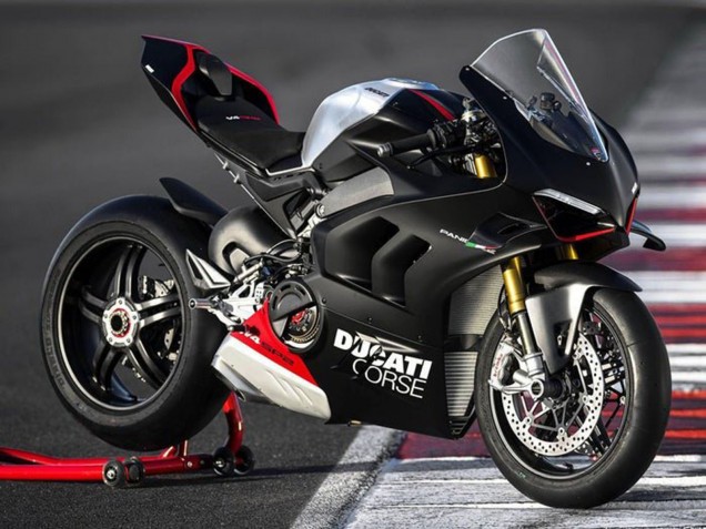 Carenagens Moto Ducati Panigale V4 V4S 2022-2024 - Preto Fosco Prata Vermelho