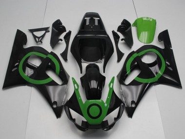 Carenagens Moto Yamaha YZF R6 1998-2002 - Preto Brilhante Verde Circle