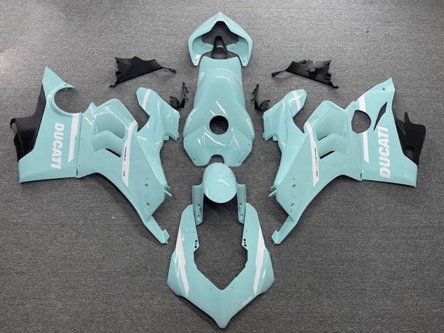 Carenagens Moto Ducati Panigale V4 V4S 2020-2021 - Azul Claro Branco