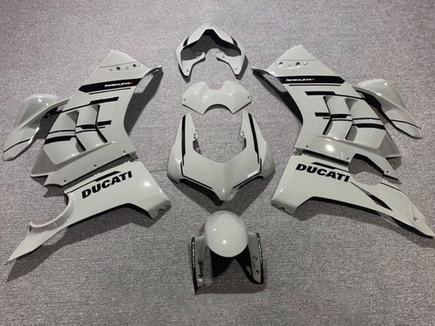 Carenagens Moto Ducati Panigale V4 V4S 2020-2021 - Cinzento Preto Brilhante