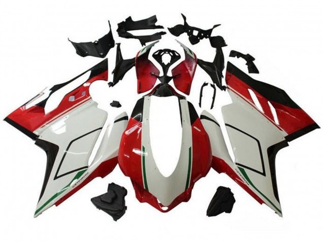 Carenagens Moto Ducati 959/1299 2015-2020 - Branco Vermelho Verde Preto Brilhante