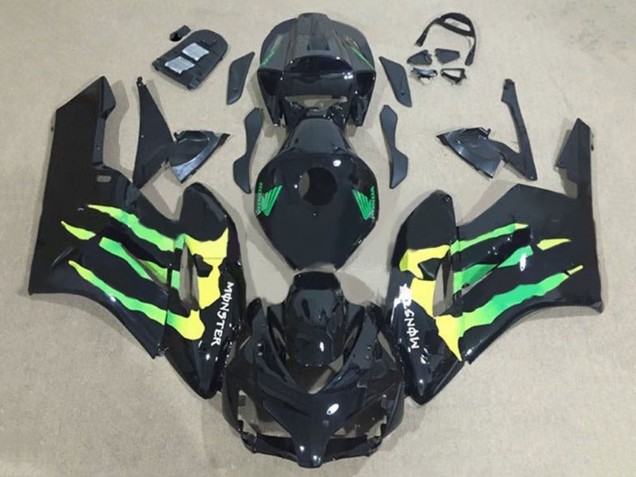 Carenagens Moto Honda CBR1000RR 2004-2005 - Preto Brilhante Verde Amarelo Monstro