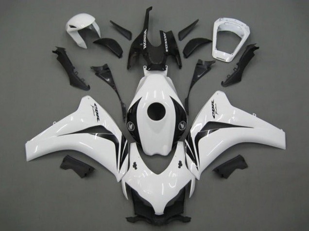 Carenagem Moto Honda CBR1000RR 2008-2011 - Branco Preto Brilhante