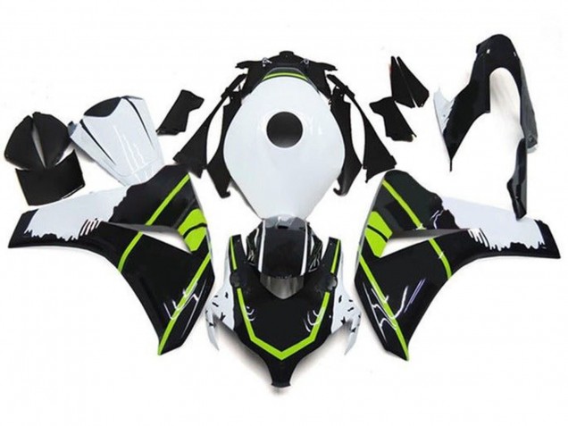 Carenagens Moto Honda CBR1000RR 2008-2011 - Branco Verde Preto Brilhante