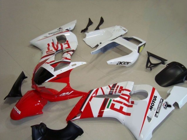 Carenagens Moto Yamaha YZF R6 1998-2002 - Branco Vermelho Fiat Motul Michelin