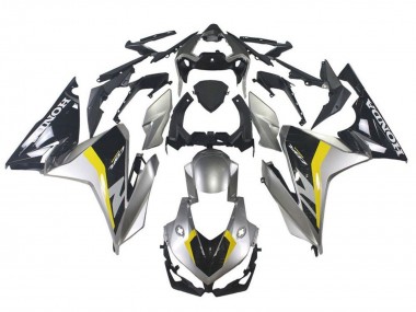 Carenagem Moto Honda CBR500R 2019-2021 - Prata Preto Brilhante Amarelo