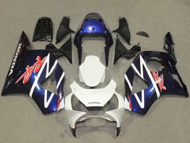Carenagens Moto Honda CBR900RR 954 2002-2003 - Azul Branco Preto Brilhante
