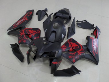 Carenagens Moto Honda CBR600RR 2005-2006 - Preto Fosco Vermelho Fosco Gear