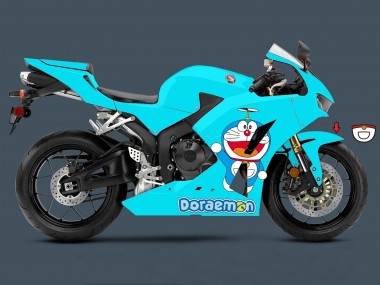 Carenagens Moto Honda CBR600RR 2013-2023 - Azul Claro Doraemon