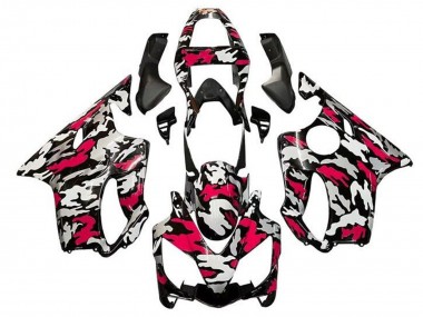 Carenagens Moto Honda CBR600 F4i 2001-2003 - Preto Vermelho Cinzento Camouflage