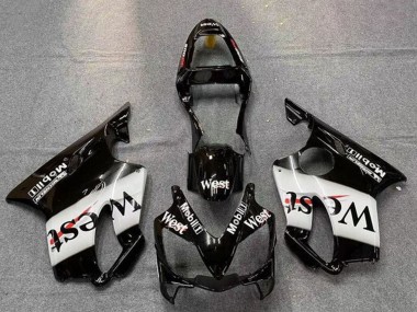 Carenagens Moto Honda CBR600 F4i 2001-2003 - Preto Brilhante Branco West