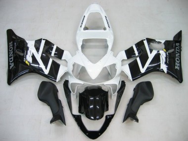Carenagens Moto Honda CBR600 F4i 2001-2003 - Branco Preto Brilhante