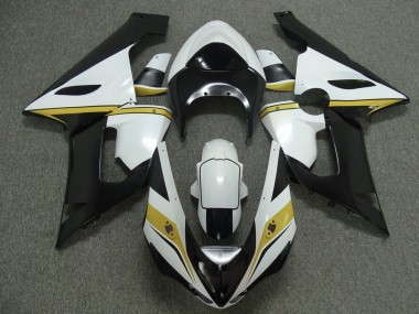 Carenagens Moto Kawasaki ZX6R 2005-2006 - Branco Preto Amarelo