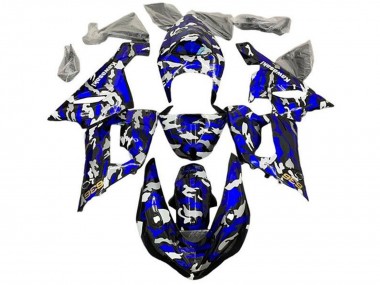 Carenagens Moto Kawasaki ZX6R 2005-2006 - Azul Camouflage