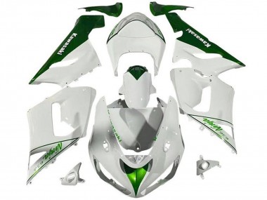 Carenagens Moto Kawasaki ZX6R 2005-2006 - Branco Verde