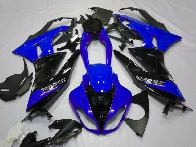 Carenagens Moto Kawasaki ZX6R 2007-2008 - Azul Preto Branco