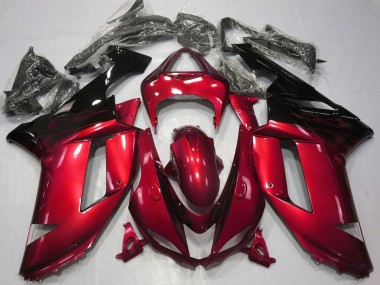Carenagens Moto Kawasaki ZX6R 2007-2008 - Doce Vermelho Preto