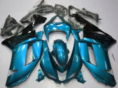 Carenagens Moto Kawasaki ZX6R 2007-2008 - Azul Claro Preto