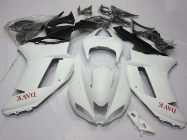 Carenagens Moto Kawasaki ZX6R 2007-2008 - Branco Fosco Vermelho