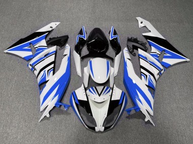 Carenagens Moto Kawasaki ZX6R 2007-2008 - Branco Azul Preto