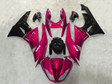 Carenagens Moto Kawasaki ZX6R 2009-2012 - Doce Vermelho Preto Brilhante