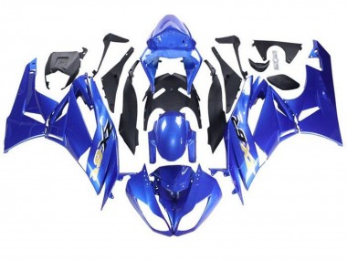 Carenagens Moto Kawasaki ZX6R 2009-2012 - Azul Preto Ouro