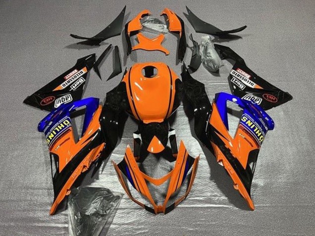 Carenagens Moto Kawasaki ZX6R 2013-2018 - Laranja Azul Preto