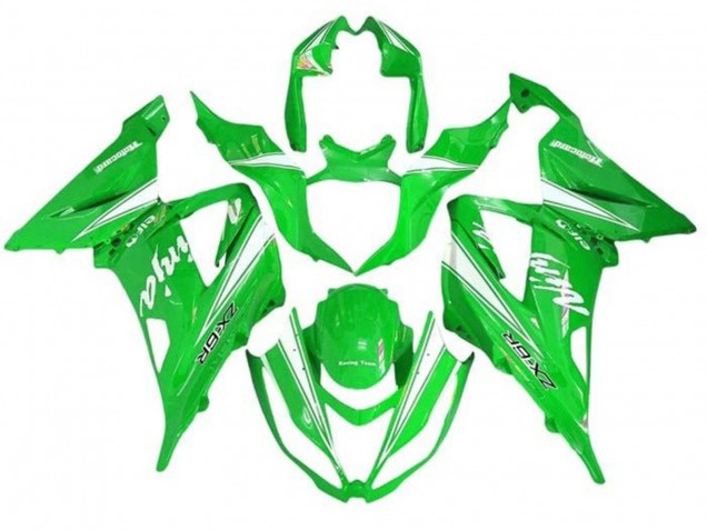 Carenagens Moto Kawasaki ZX6R 2013-2018 - Verde Branco
