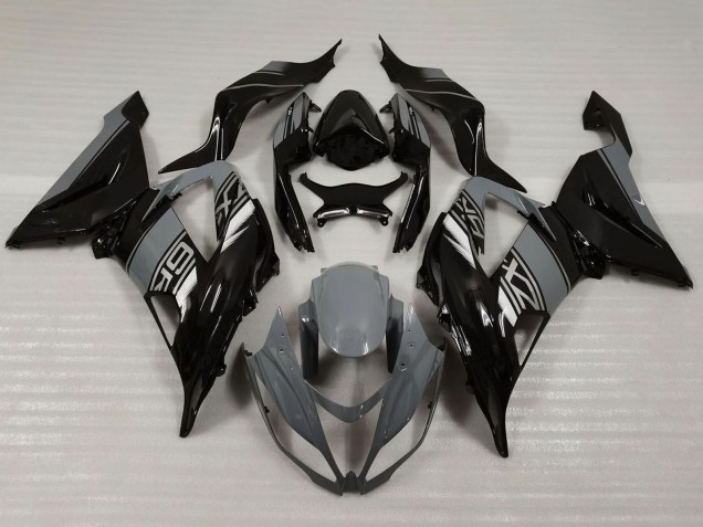 Carenagens Moto Kawasaki ZX6R 2013-2018 - Nardo Cinzento Preto Brilhante