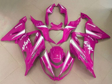 Carenagens Moto Kawasaki ZX6R 2013-2018 - Rosa Branco