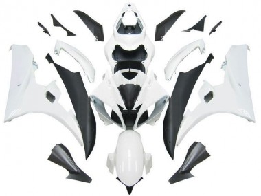 Carenagens Moto Yamaha YZF R6 2006-2007 - Branco Preto Fosco