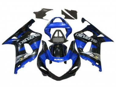 Carenagens Moto Suzuki GSXR1000 2000-2002 - Azul Preto Brilhante Chrome