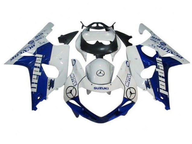 Carenagens Moto Suzuki GSXR1000 2000-2002 - Branco Azul Jordan Dunlop