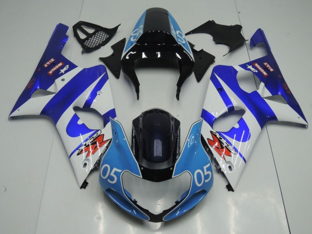 Carenagens Moto Suzuki GSXR1000 2000-2002 - Azul Branco Preto Brilhante Azul Claro 05