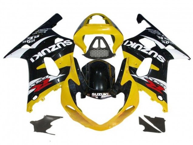 Carenagens Moto Suzuki GSXR1000 2000-2002 - Amarelo Preto Brilhante Branco Vermelho