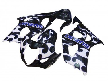 Carenagens Moto Suzuki GSXR 1000 2003-2004 - Preto Branco Azul Tribal