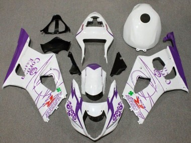 Carenagens Moto Suzuki GSXR 1000 2003-2004 - Branco Roxo Corona Alstare
