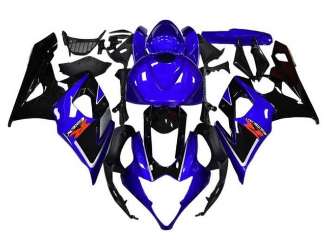 Carenagens Moto Suzuki GSXR 1000 2005-2006 - Azul Preto Branco Listra