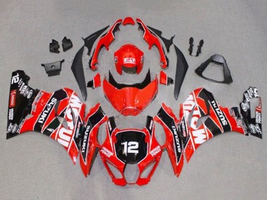 Carenagens Moto Suzuki GSXR1000 2017-2024 - Vermelho Branco Preto Motul 12