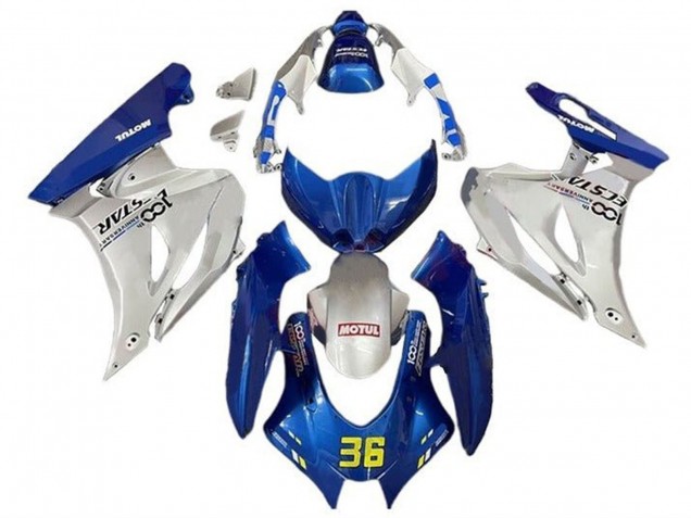 Carenagens Moto Suzuki GSXR1000 2017-2024 - Azul Prata Motul 36