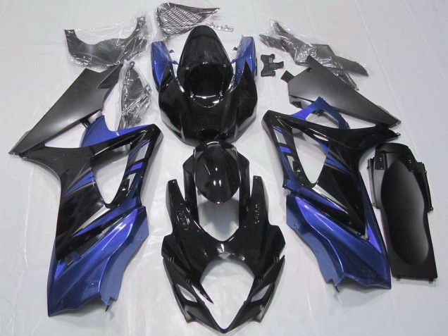 Kit Carenagens Moto Suzuki GSXR 1000 2007-2008 - Preto Brilhante Preto Fosco