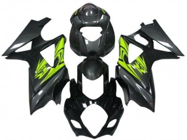 Carenagens Moto Suzuki GSXR 1000 2007-2008 - Preto Amarelo Néon