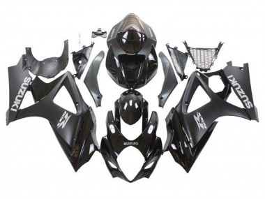 Carenagens Moto Suzuki GSXR 1000 2007-2008 - Preto Brilhante Preto Fosco Cinzento