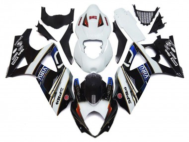 Carenagens Moto Suzuki GSXR 1000 2007-2008 - Branco Azul Preto VIRU