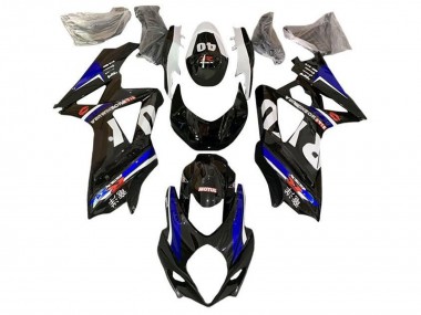 Carenagens Moto Suzuki GSXR 1000 2007-2008 - Preto Branco Azul Yoshimura
