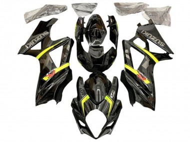Carenagens Moto Suzuki GSXR 1000 2007-2008 - Preto Amarelo Vermelho Cinzento