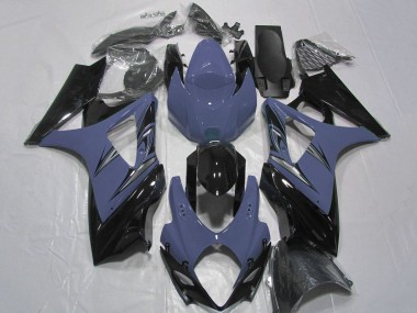 Carenagens Moto Suzuki GSXR 1000 2007-2008 - Prata Azul Preto Brilhante