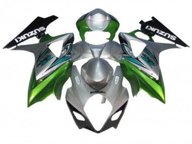 Carenagens Moto Suzuki GSXR 1000 2007-2008 - Prata Verde Preto