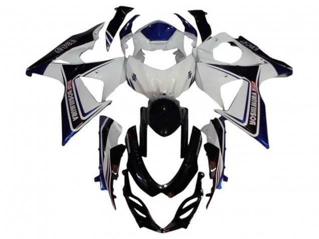 Carenagem Moto Suzuki GSXR 1000 2009-2016 - Branco Azul Preto Yoshimura